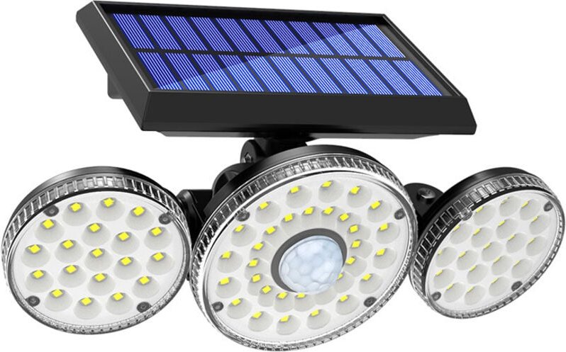Solar-Außenleuchte, 70 LEDs, IP65 wasserdicht mit Bewegungssensor, 360° drehbare Solar-Wandleuchte