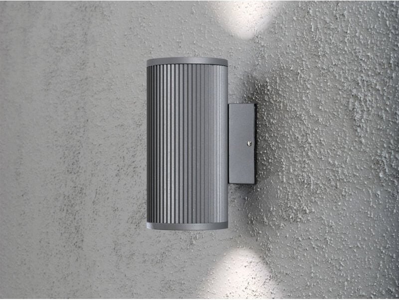 Konstsmide - Außenwandleuchte siracusa Up & Downlight Aluminium Grau, h 20,5cm