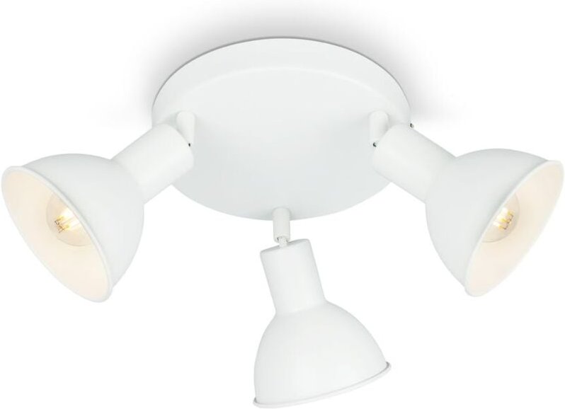 Deckenleuchte Spotleuchte vintage schwenkbar 3xE14 25W weiß Ø19cm Briloner