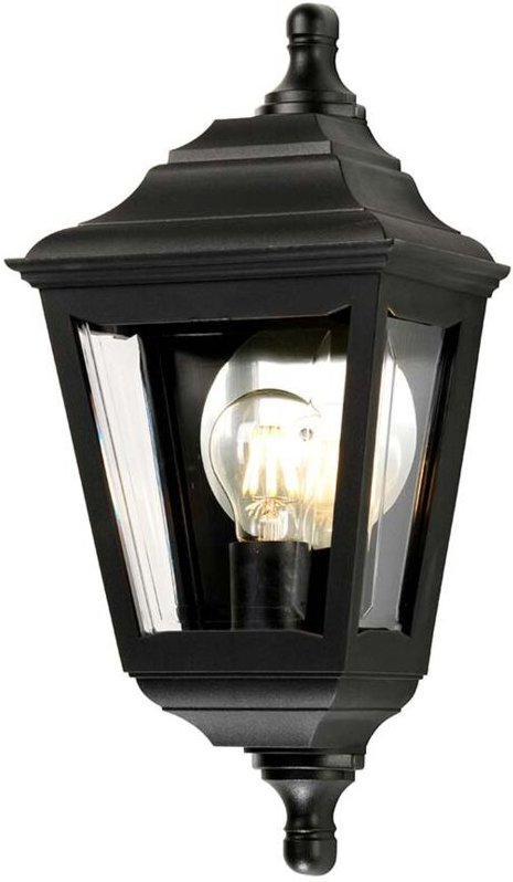 Elstead - Außenleuchte Wandlampe Schwarz h 44 cm E27 1 Flammig IP44 Gartenlampe Balkon Hof