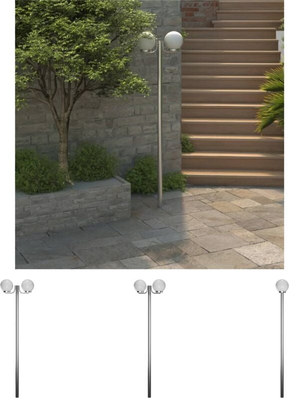 The Living Store - Garten-Kandelaber 2-flammig 220 cm