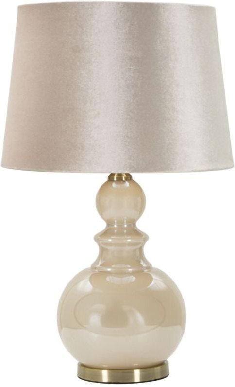 Tischlampe Casto, Schreibtischleuchte, Büroleuchte, Arbeitslampe, 38x38 h61 cm, Perlweiß - Dmora