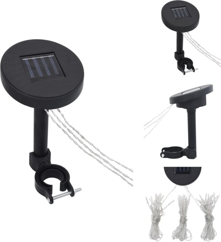 Vidaxl - Pavillon-Rahmen - Living Pavillon-LED-Lichterketten mit Solarpanel - Weiß