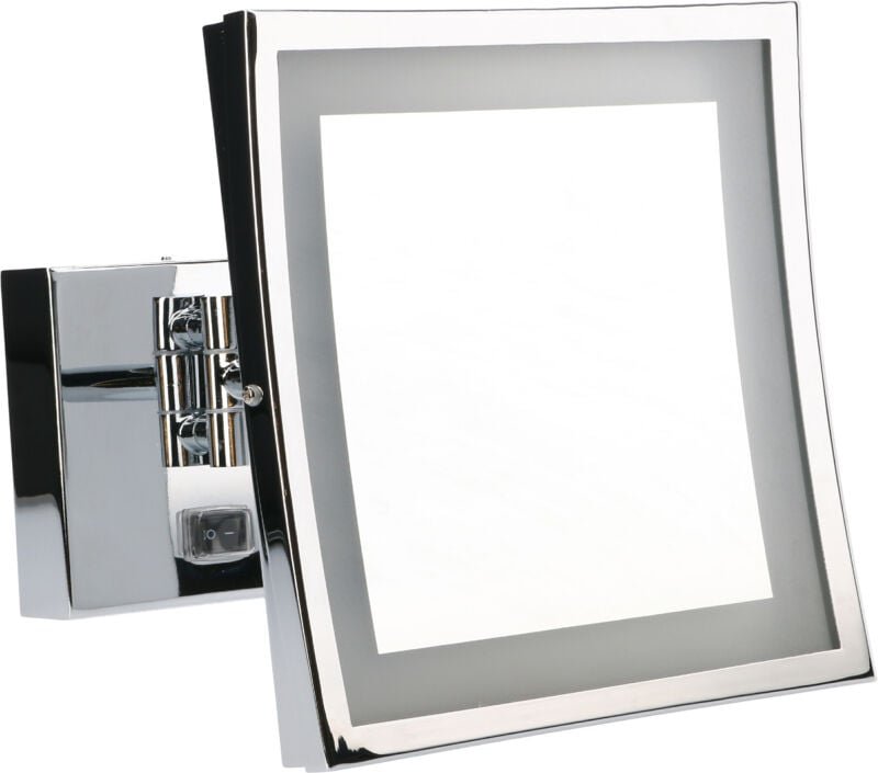 Espejo de Aumento para Maquillaje con Luz led. Espejo Retroiluminado para Baño con Brazo Extendible y Ajustable. Cromo