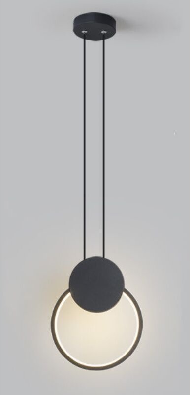 Led Pendelleuchte Metall Deckenleuchte Schwarz Innenbereich Hängelampe Dreifarbiges Licht Einstellbar