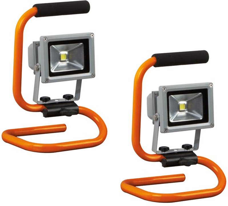 2er Set tragbare Baustrahler led Fluter Arbeitsleuchten 10W mit 1,5m Kabel