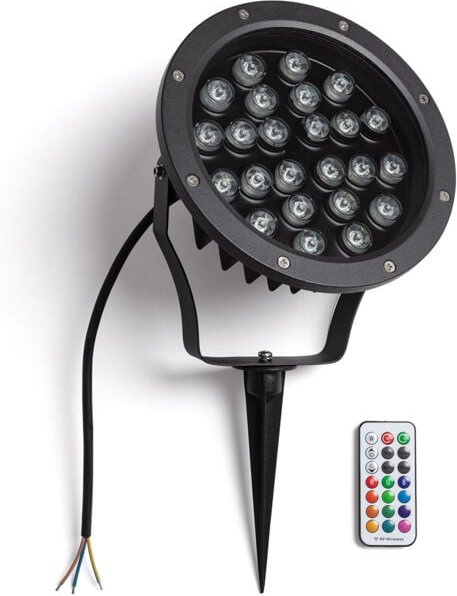 LED-Außenstrahler RGB 24W IP67 mit Spieß Colmar RGB