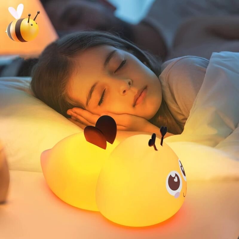 Nachtlicht für Kinder, LED-Nachtlicht für Babys, Kawaii-Bienen-Nachtlicht, dimmbare Touch-USB-Silikon-Kinderlampe, Touch...
