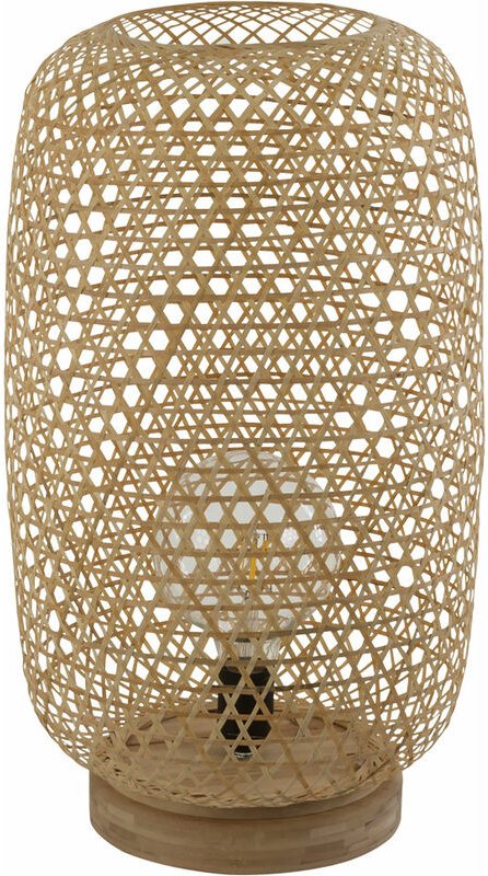 Stehleuchte Rattan Stehlampe Bambus Lampe natur, dimmbar Farbwechsel, 1x 10W 1x 806lm 2700-6500K, LxBxH 27,5x21,5x29 cm,...