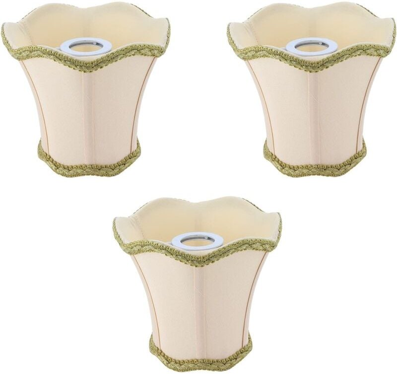 Wandlampenschirm, seidig und strapazierfähig, schön und einzigartig, hohe Lichtdurchlässigkeit, Goldrand, für Hotels, Bi...