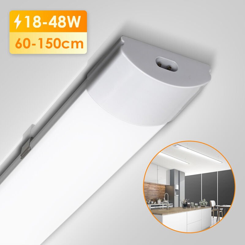 Thumbnail - Wolketon LED Feuchtraumleuchte Feuchtraumlampe Neutralweiß 60 cm Werkstatt IP65