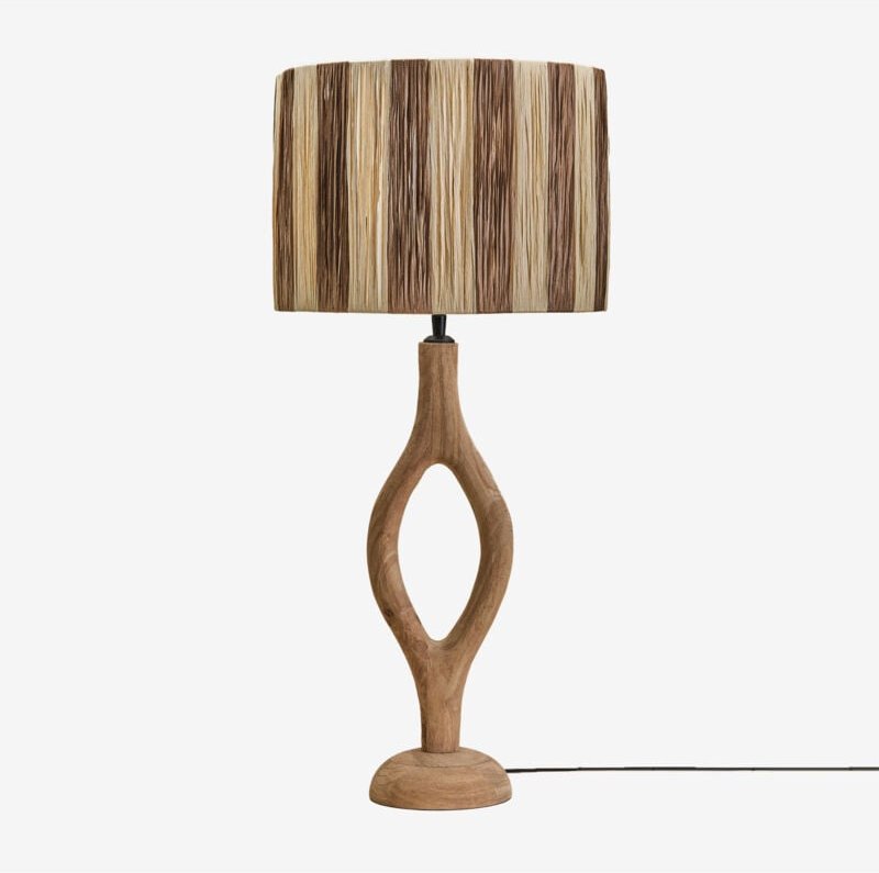 SKLUM Mangoholz-Tischlampe Gracia Mango-Holz