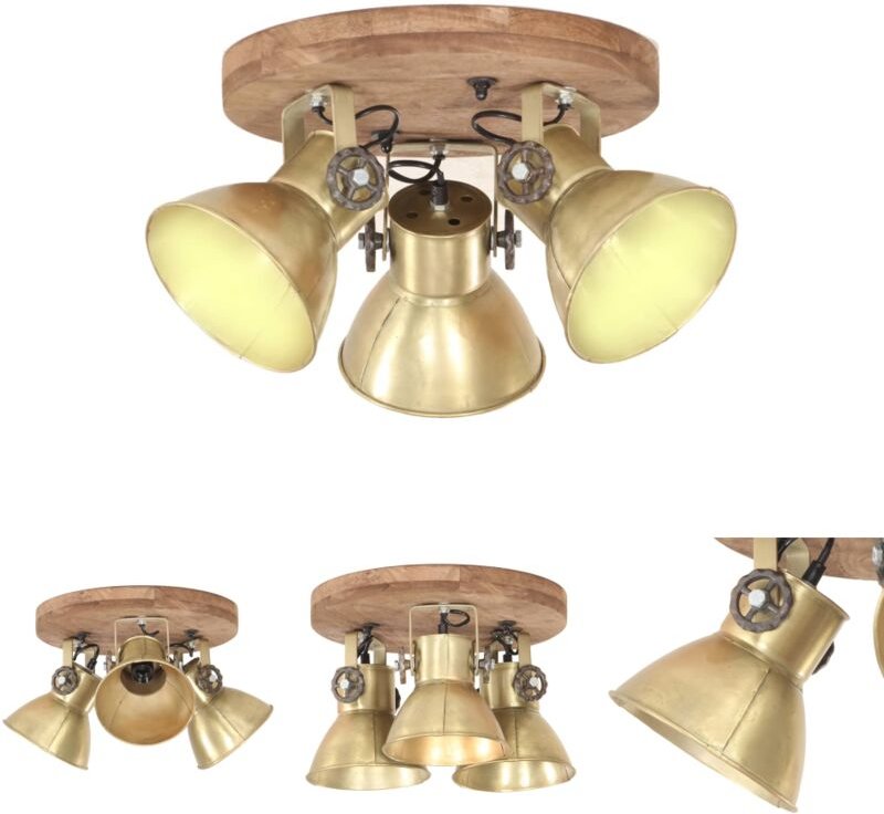 The Living Store Deckenlampe Industriestil 25 W Messing 42x27 cm E27 - Lampen