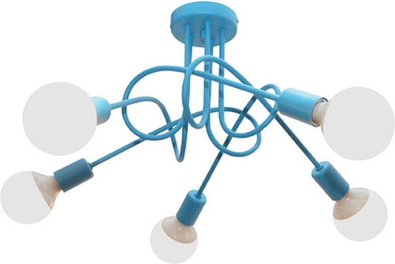 Oxford Halbbündige Deckenleuchte mit mehreren Armen Türkis 50cm - Helam