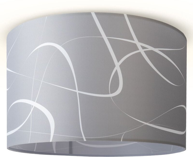 Deckenlampe Wohnzimmer Pendelleuchte Esstisch Lampenschirm Stoff Modern Abstrakt Design 4 (Ø45,5 cm), Deckenleuchte - We...