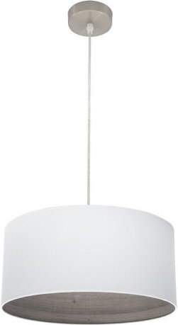 Fabrilamp - Hängeleuchte Tatiana 1xe27 Nickel/weiß-mad.grau Regx40x40 Cm