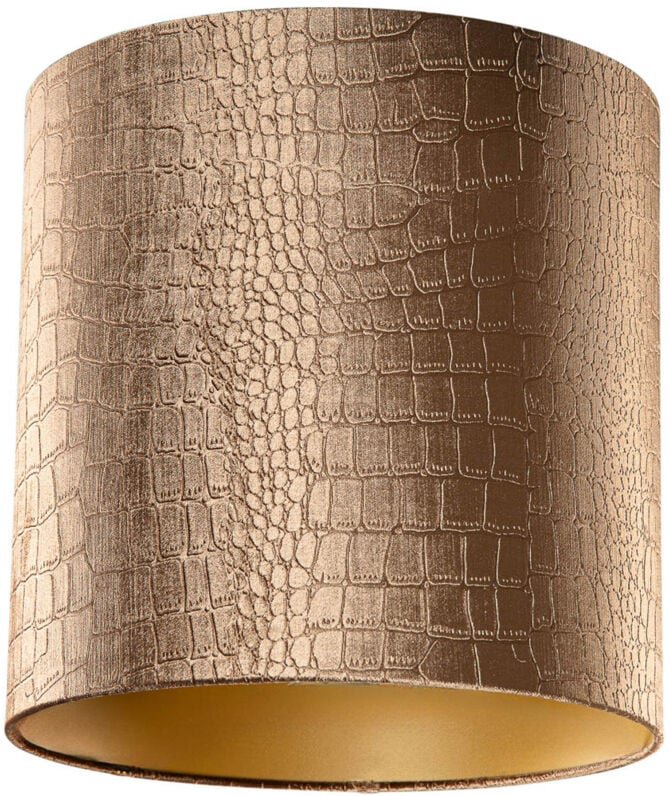 Samtlampenschirm Krokodil-Design mit goldener Innenseite 40/40/40
