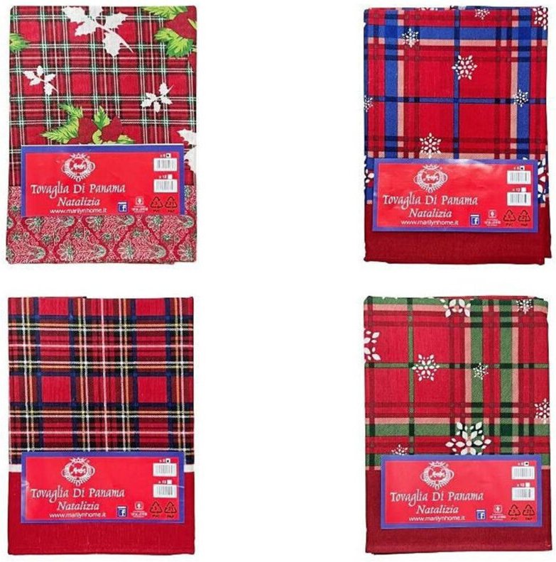 Trade Shop Traesio - Trade Shop - weihnachtstischdecke, panama-widerstandsfähiger stoff, weihnachtsmotiv, verschiedene m...