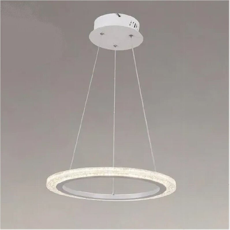 Trade Shop - led supports 24 w effect anello effetto cristallo bianco 31890 -