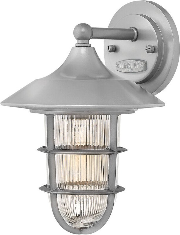 Elstead - Marina - 1 leichte kleine Außenwandlaterne Silber IP44, E27