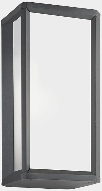 Leds-c4 - leds C4 Skat Mini Outdoor led Mini Box Wandlaterne Urban Grey, Weiß IP65 9W 2700K