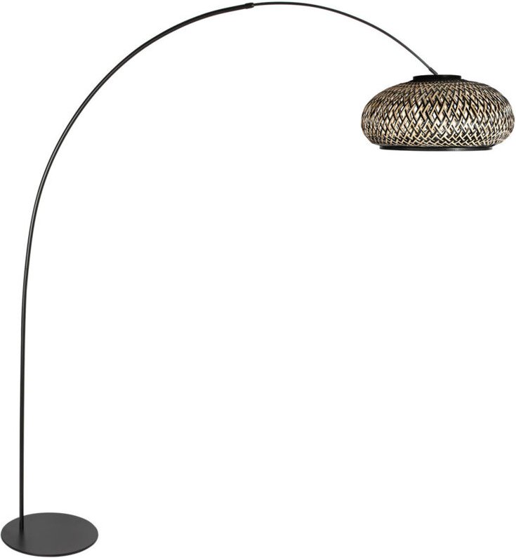 Anne Lighting - stehlampe - Curve - schwarz - bambus metall -