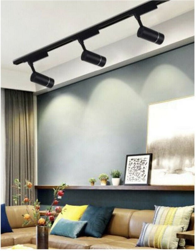 Trade Shop Traesio - Trade Shop - faro proiettore binario 30W led cob luce 6500K 3000K 4000K faretto nero F30W-07H -