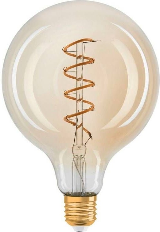 Lampe Retro Vintage Globe Glühfaden Spirale E27 G125 4W