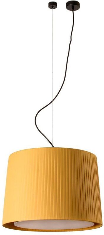 Samba Hängelampe schwarz/Polyesterseide gelb ø450 64314-45