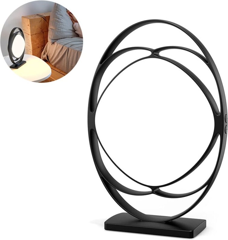 Oimg Lichttherapielampe – Solarlicht mit 3 Farbtemperaturen, 5 einstellbaren Helligkeitsstufen, Timer- & Memory-Funktion...