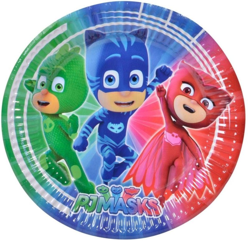 Trade Shop Traesio - Trade Shop - set 24 pezzi piatti usa und getta piatto 19.5 cm pj mask nickelodeon pijamax -