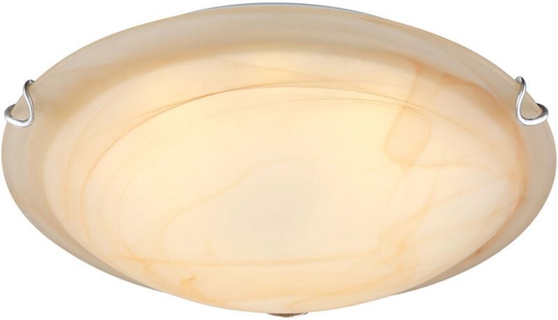 Globo Lighting - Deckenleuchte rund Metall Deckenlampe mit Glasschirm, 1x led 12 Watt warmweiß 967 Lumen, 30x10cm rund, ...