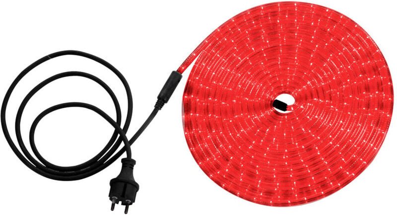 Globo - led Deko Lichterschlauch Rot 1,5m Zuleitung Stecker Außen Beleuchtung Länge 9m