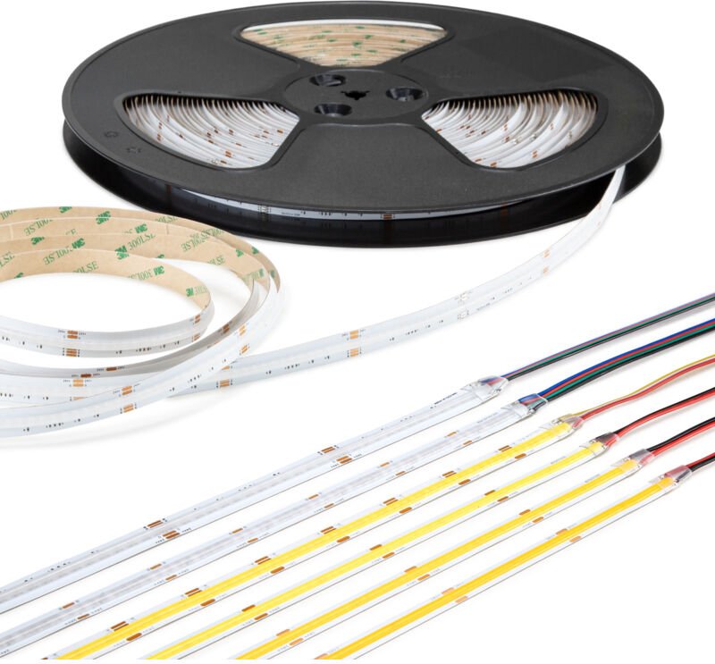 Cob led Strip selbstklebend 1-15 Meter led Streifen IP20/65 3000K-6000K cct rgb: rgb - 16 Millionen Farbkombinationen, 4...
