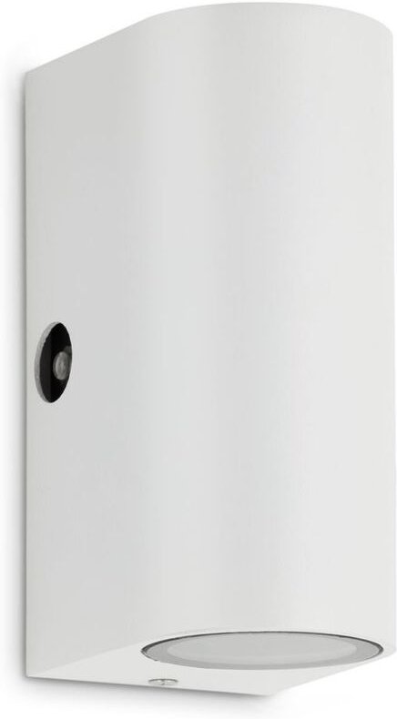 B.k.licht - led Außenleuchte Dämmerungssensor GU10 IP44 5 w weiß Metall Telefunken