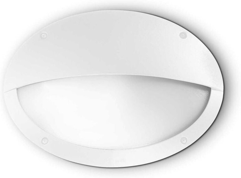 Thumbnail - Ideal Lux - Maddi - 1 Light Half Diffuser Außenspüle Wandleuchte Weiß IP66, E27