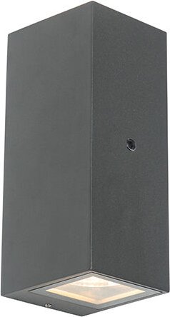 Wandleuchte grau IP44 mit Hell-Dunkel-Sensor - Baleno II