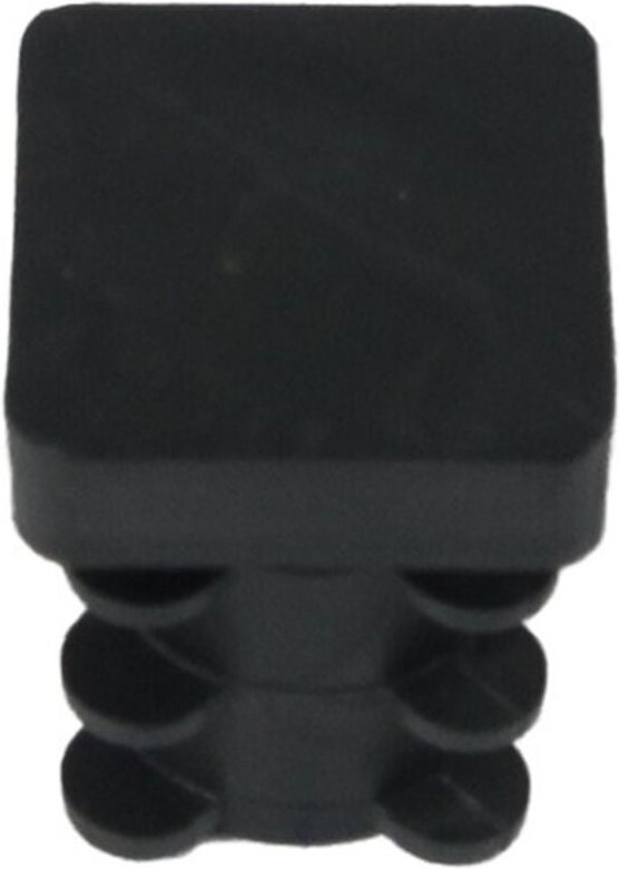 Schwarze Innenvierkanthülse 16x16 mm. Blister 4 Stück.