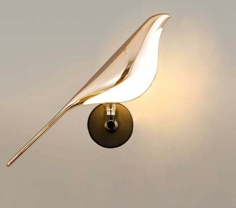 SNQ - gabrielle 4500K Wandleuchte für den Innenbereich, moderne Vogellampe, Schreibtisch-Nachttischlampe, Wandleuchte, e...
