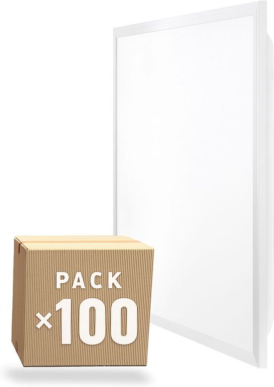 Paket 100 LED-Panels 40W 4600Lm 6000K 60x60cm Raster Lifud Flicker Free UGR19 60.000h