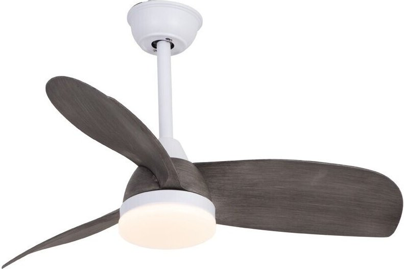 Byan LED-Ventilator für den Außenbereich, Weiß+Asche, 22 W, 2000 lm, CCT Dim