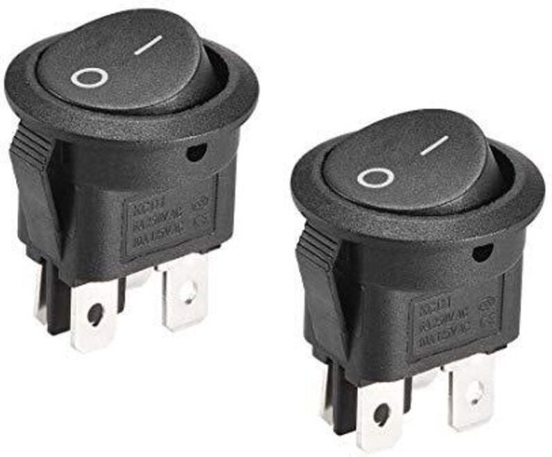Boot Wippschalter Rund 4Pin ein/aus ac 250V/6A 125V/10A 2St