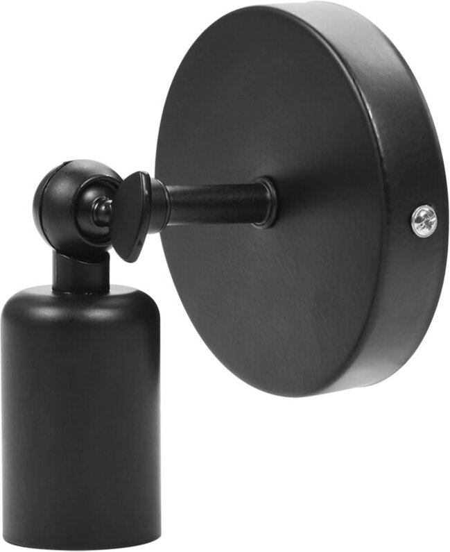 Greensen Wandleuchtenhalter im Retro-Stil, Wandkerzenhalter, E27-Fassung für Schlafzimmer, Büro, Bar (SCHWARZ)