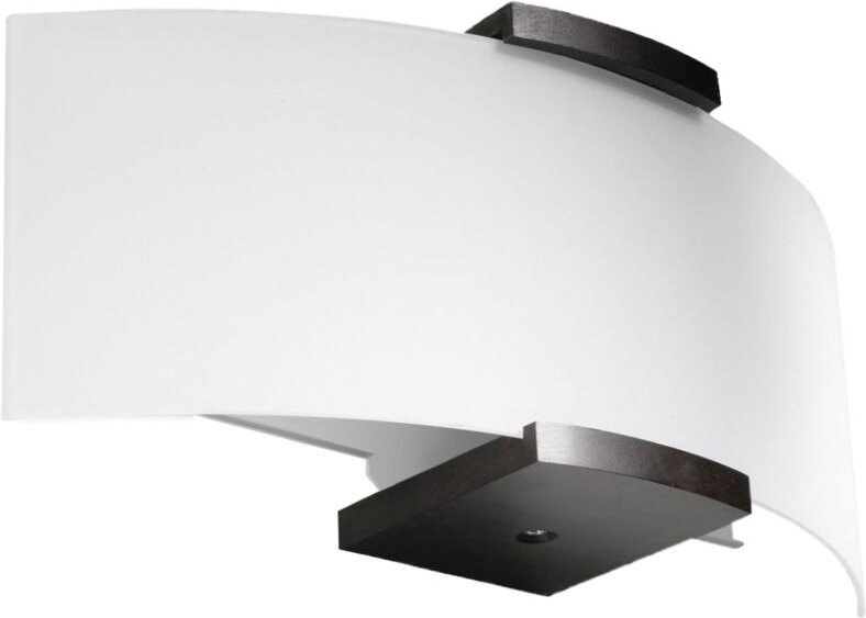 Emilio - 2 Licht Wandleuchte Weiß, Wenge, E14 - Sollux