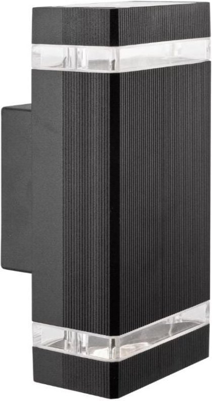 Außenwandleuchte, oben-unten, Gilbert, 2xGU10, IP44, schwarz, Goldlux