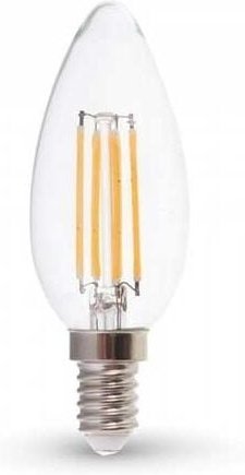 V-TAC VT-2127 LED birne kerze glühfaden e14 6W neutralweiß 4000K - SKU 7424