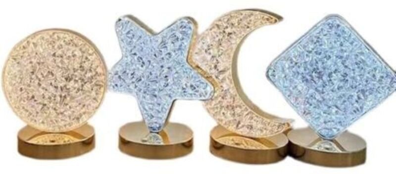 LED-Kristall-Licht, Touch-Dimmer, Nachttischlampe, Romantische Diamant-USB-Lampe