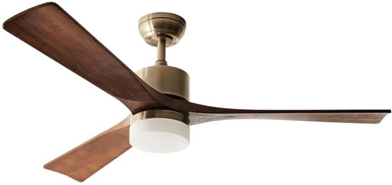 Deckenventilator mit Licht ARUWIMI mit Fernbedienung Messing