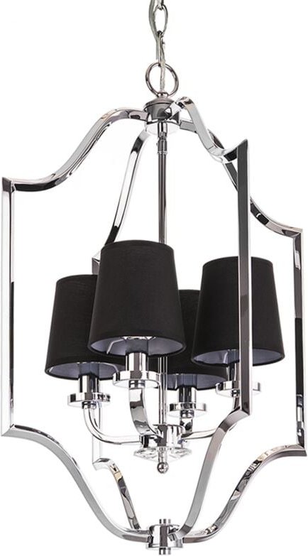 Abu Dhabi 4-flammige Deckenleuchte mit Drahtrahmen, silberfarben, E14 - Cosmo