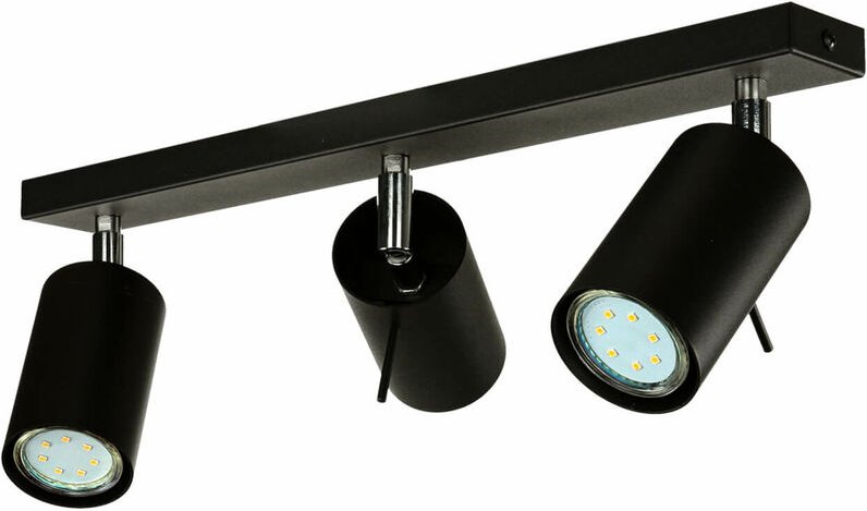 Licht-erlebnisse - Deckenstrahler 3 flammig Schwarz GU10 Wohnzimmer Arbeitszimmer Junges Wohnen